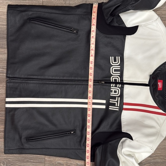 Ducati black and white leather motorcycle jacket - Picture 11 of 11